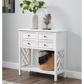 Alaterre Furniture Coventry 32"W Wood Entryway/Console/Sofa Table with 4-Drawers ANCT10WH